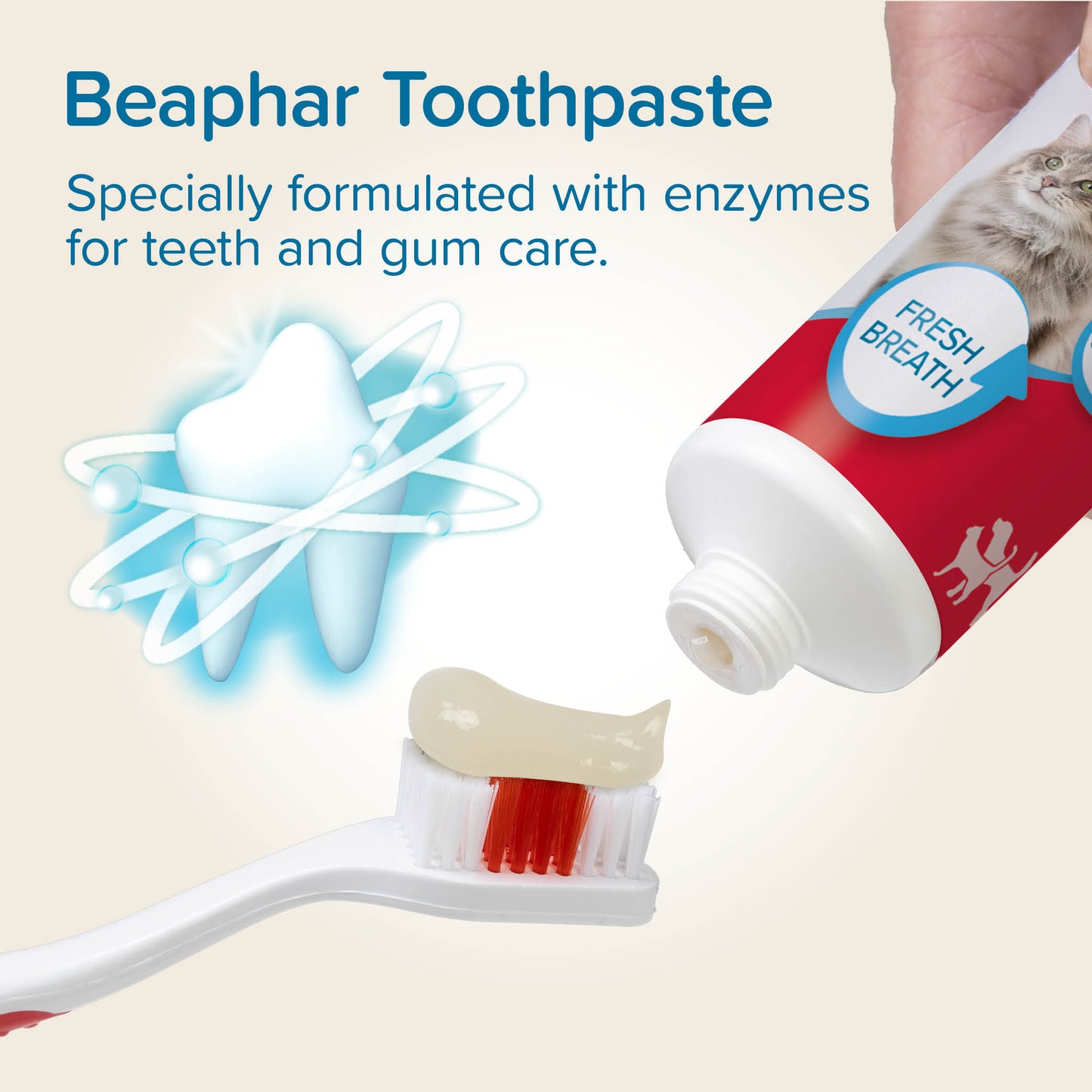 Beaphar Toothbrush & Toothpaste Dental Care Kit For Cats And Dogs