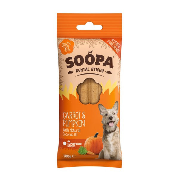 Soopa Carrot and Pumpkin Dental Sticks 100g