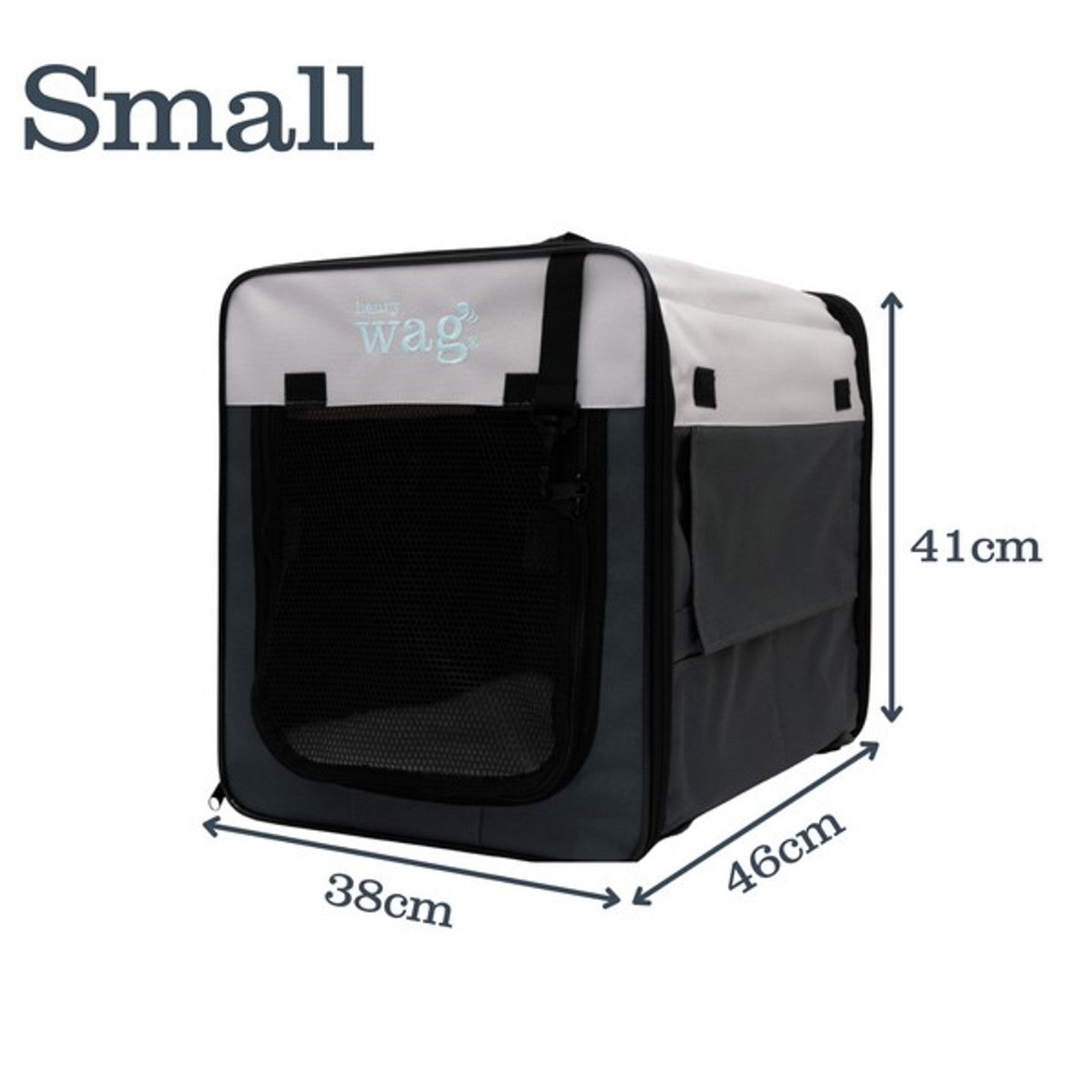 Henry Wag Folding Fabric Travel Crate - Ideal For Use in the Home, Outside or when Travelling Variety of Pets