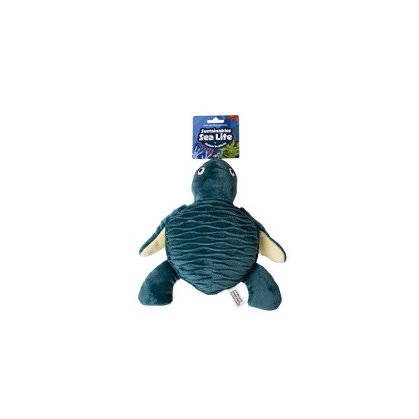 Animal Instincts Sustainables Sea Life Crumpled Sea Turtle dog toy