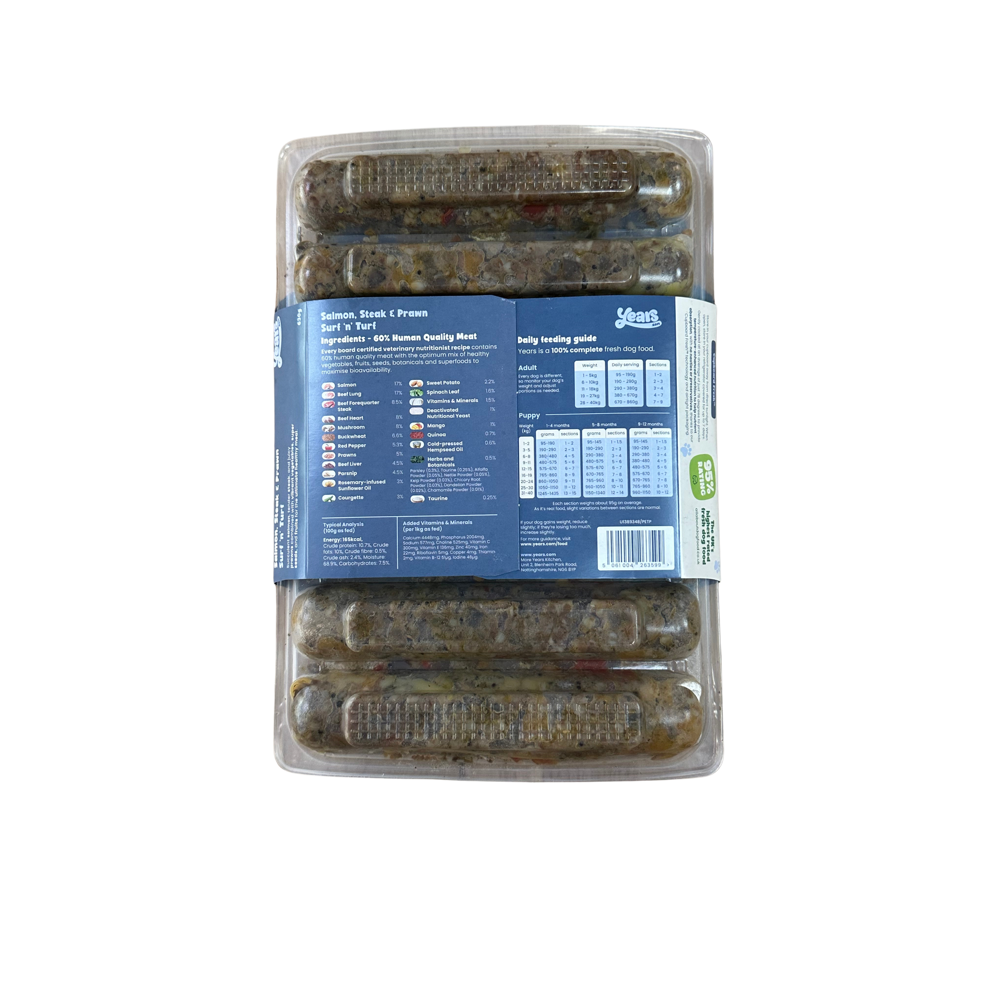 Years Steak, Salmon & Prawn Surf 'N' Turf Dog Food Years