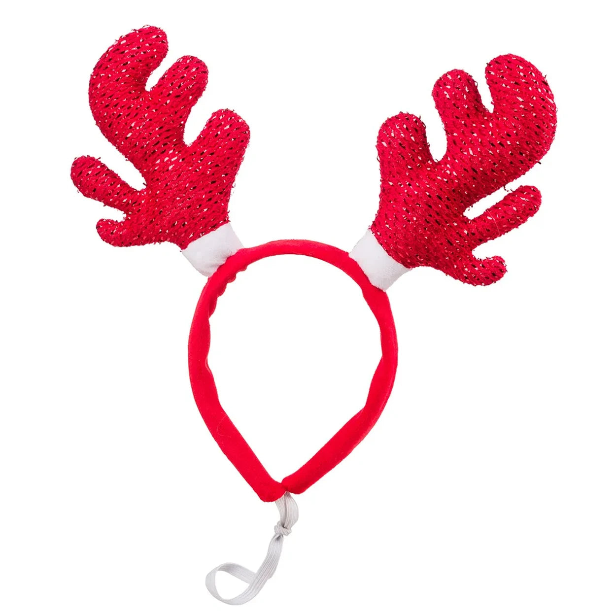 House Of Paws Red Sparkle Antlers - Headband For Dogs