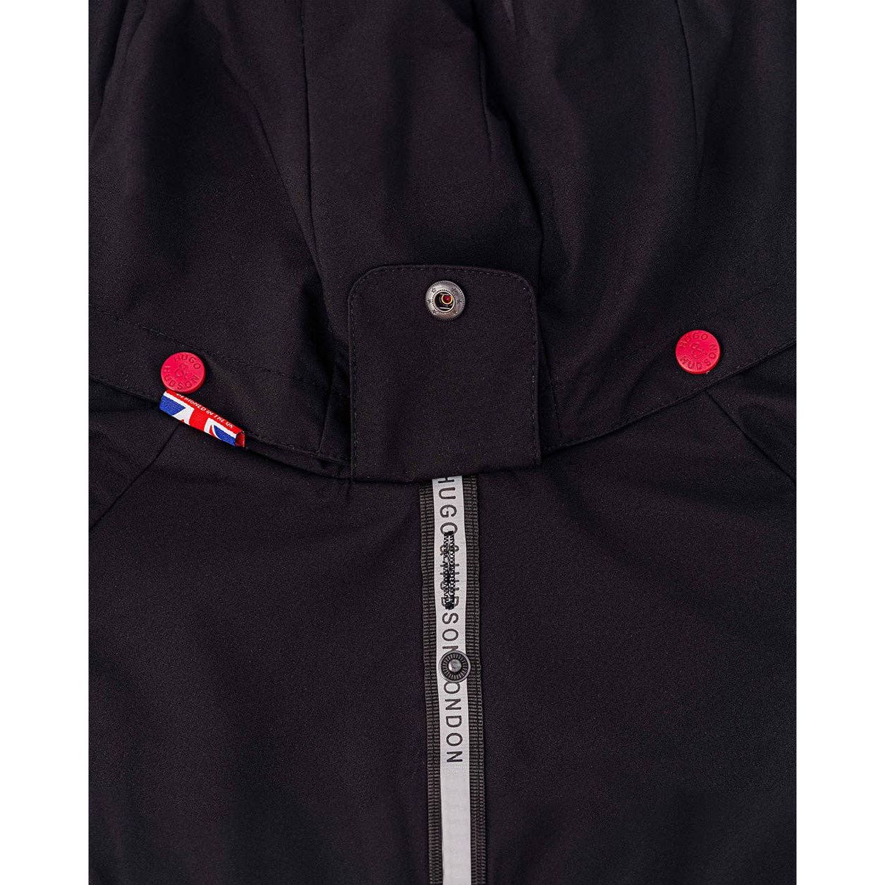 Reflective Hooded Dog Overalls - Black