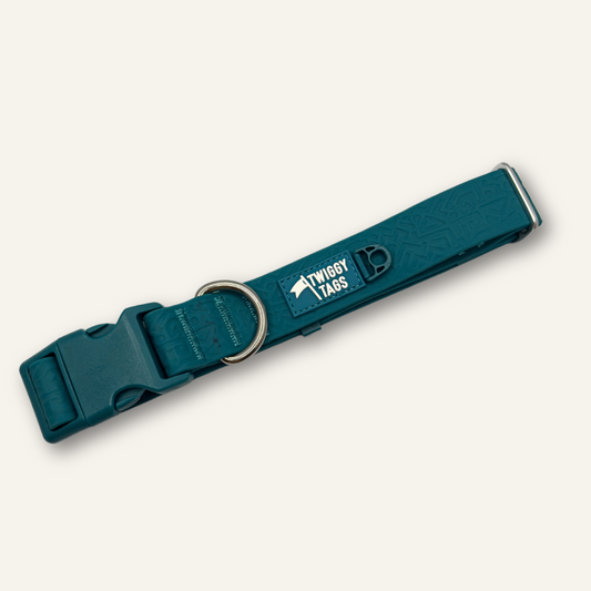 Twiggy Tags Tidal Waterproof Collar - Azure XS 23-30cm