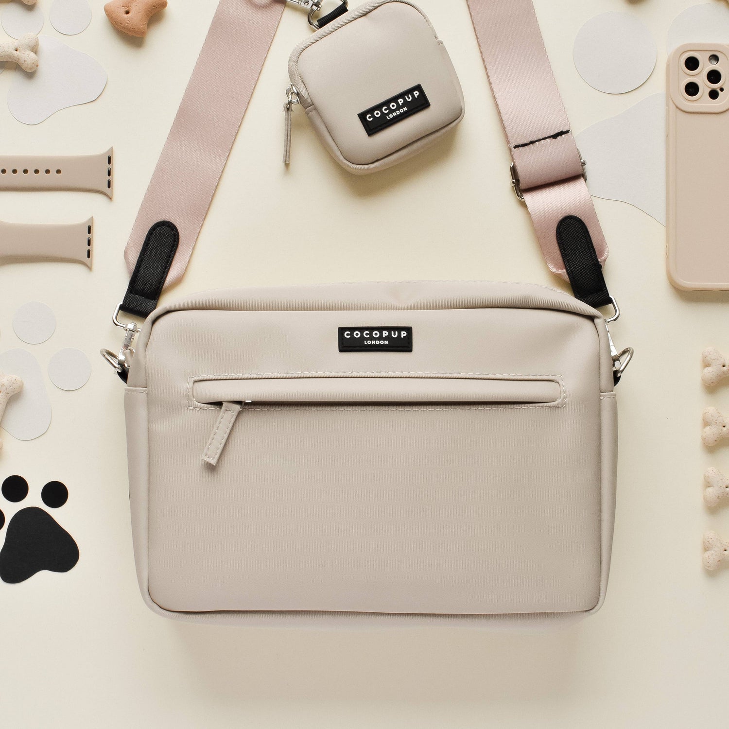 CocoPup London Large Dog Walking Bag - Caramel Latte Cocopup London