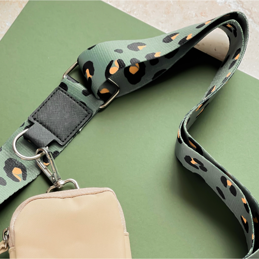Cocopup London - Bag Strap - Khaki Leopard
