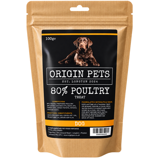 Origin Pets Poultry Dog Treats 70g pack