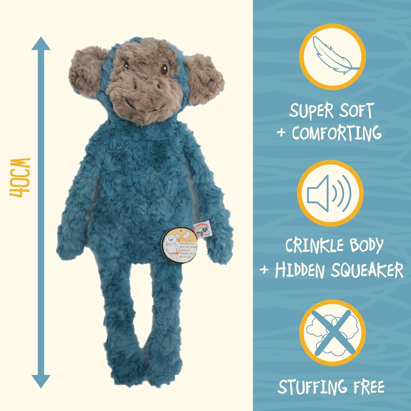 Rosewood "My Dog" Monkey Dog Toy