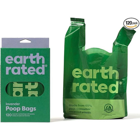 Earth Rated Poop Bags 120 Lavender Scented Tie Handle Bags