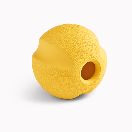Beco Natural Rubber Fetch Ball Yellow