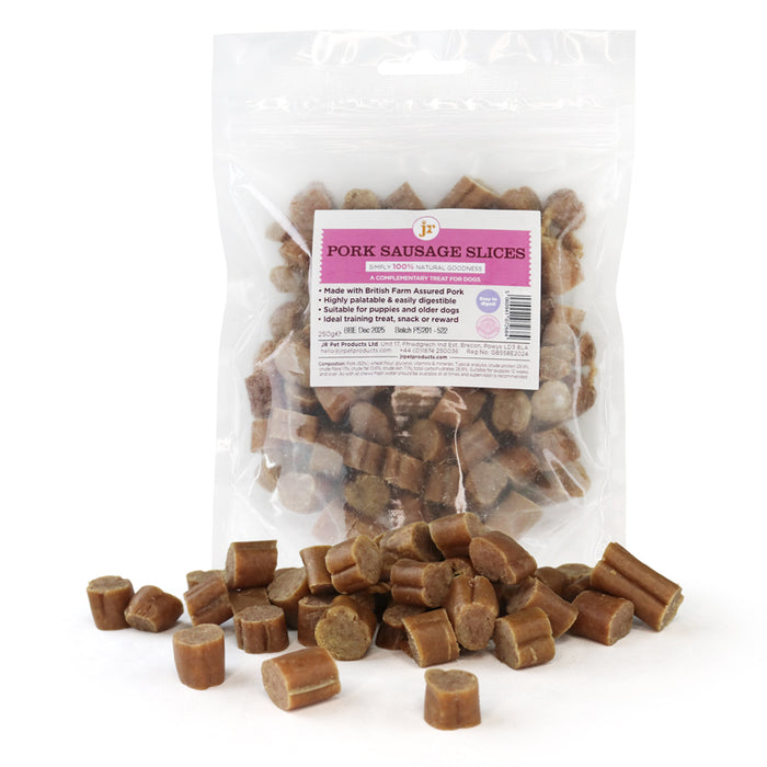 JR Pet Pork Sausage Slices Dgg Treat - 250g