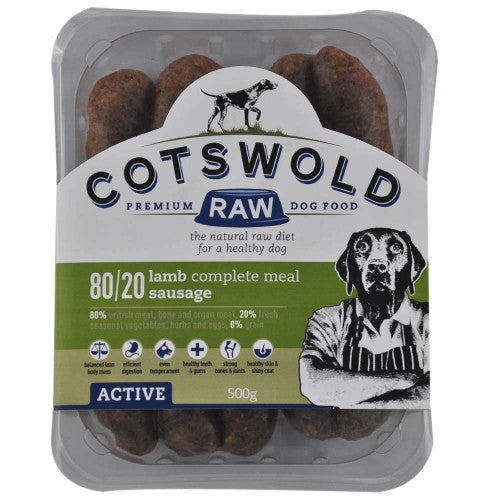 80/20 Adult Working Active Lamb 500g Sausage