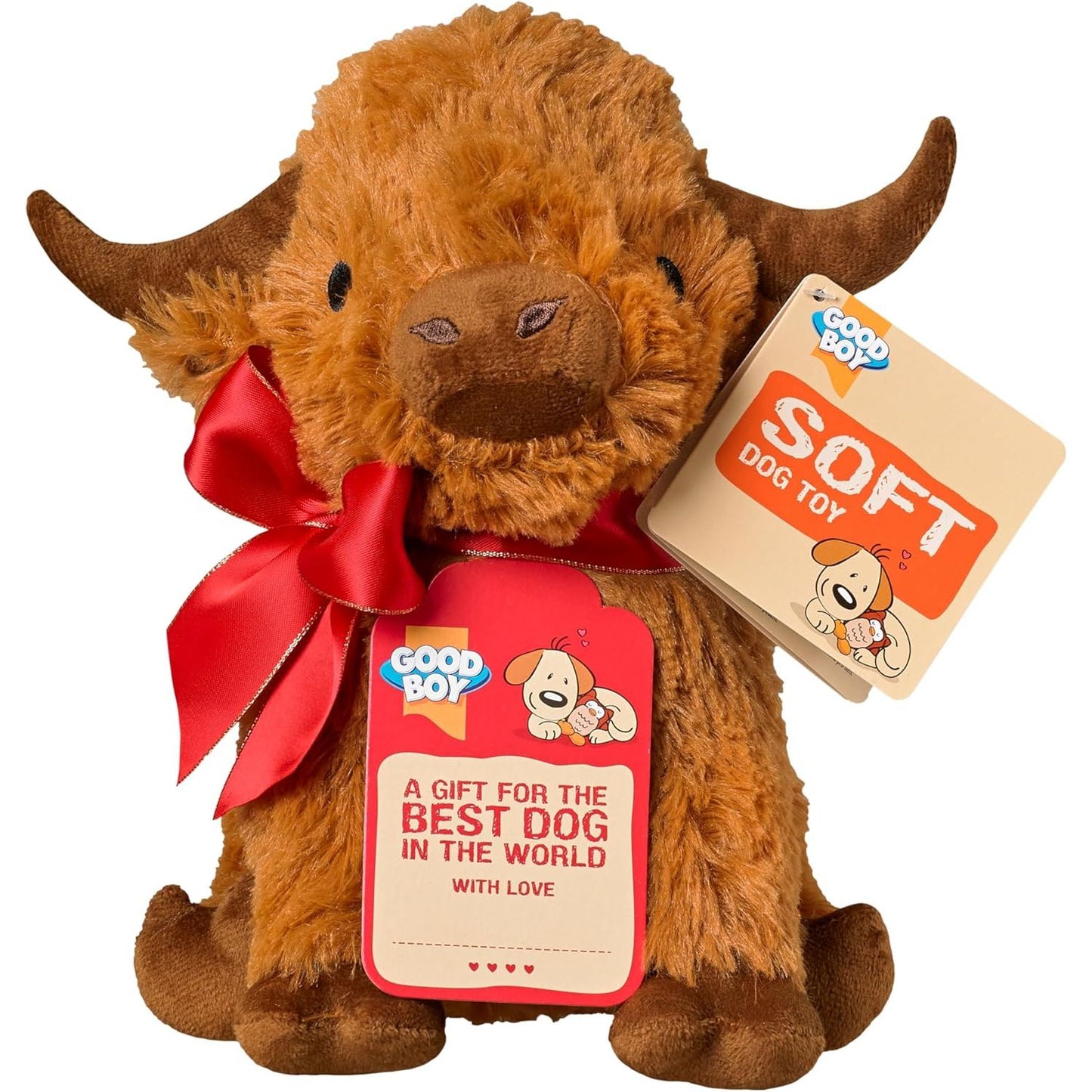 Good Boy Gift Highland Cow Dog Toy (6" Small)