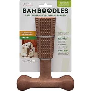 Bamboodle Dog T-Bone Chew Toy Lrg Chicken Beige 7inch