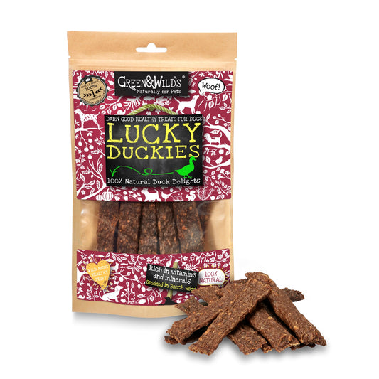 Green And Wilds Lucky Duckies 100g Dog Treats