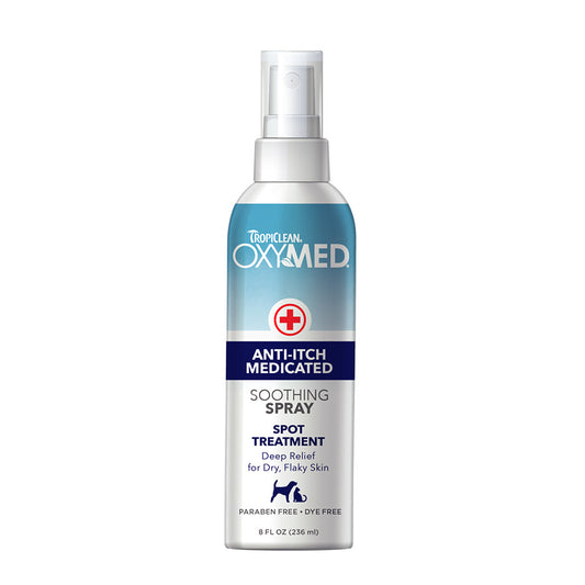 TropiClean OxyMed Hypoallergenic Anti Itch Spray for Dogs 236ml