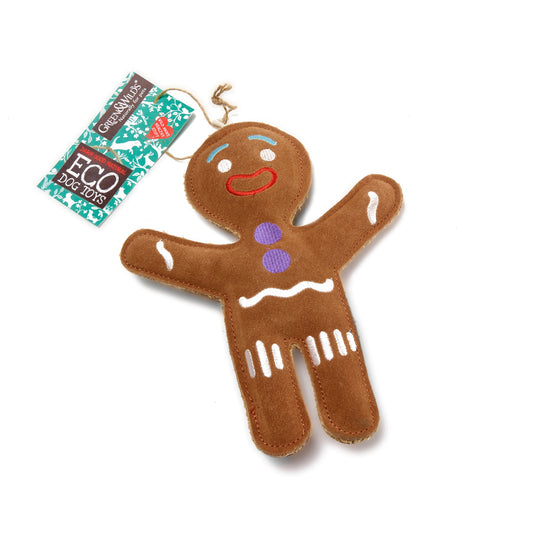Green And Wilds Jean Genie The Gingerbread Person Durable Dog Toy