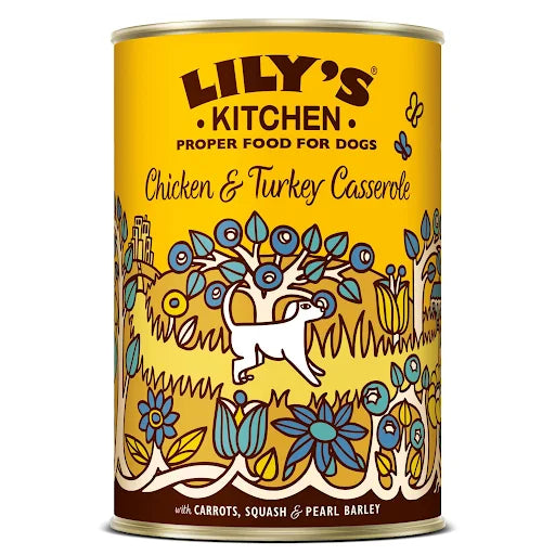 Lilys Kitchen Chicken and Turkey Casserole for Dogs Can -  400g