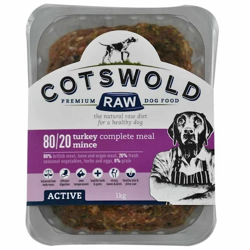 Cotswold Raw Turkey Butchers Block 1kg Mince