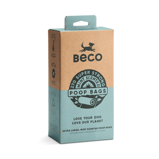 Beco Poop Bags Mint Scented 270 Pack Big Strong and Leakproof