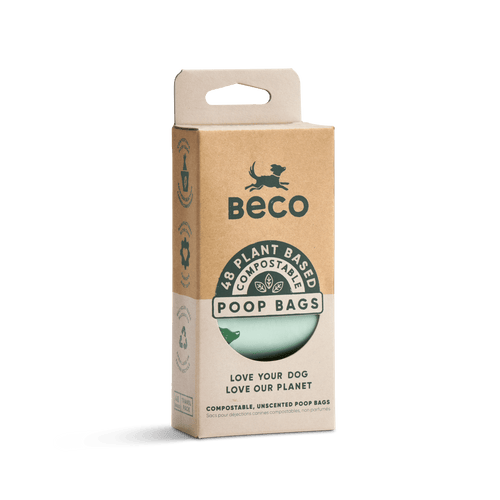 Beco Compostable Poop Bags Unscented 60 Pack Big and Strong
