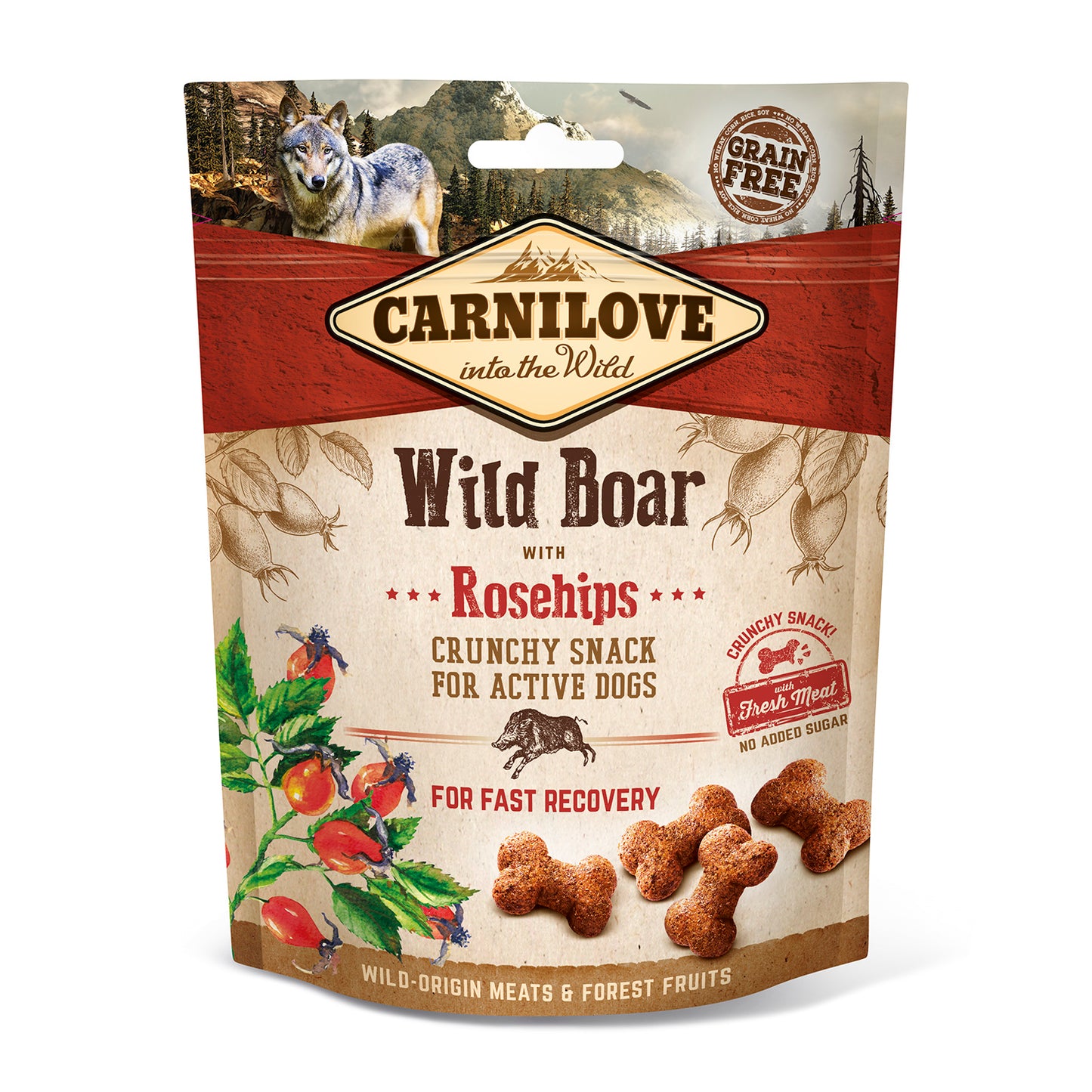 Carnilove Dog Food Pouch - Wild Boar with Rosehips