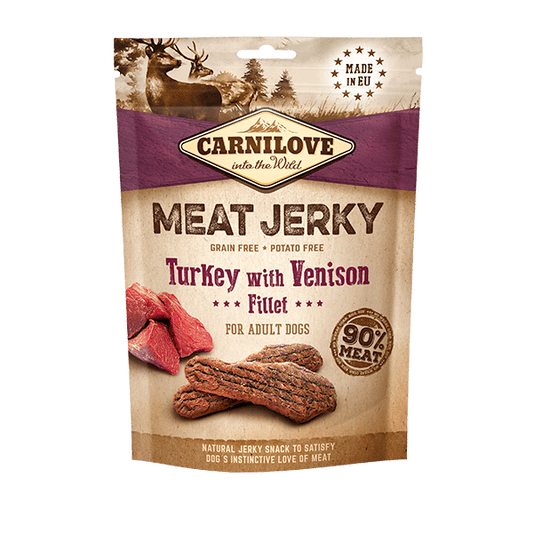 Carnilove Meat Jerky - Turkey & Venison fillet Carnilove Jerky Turkey with Venison Fillet