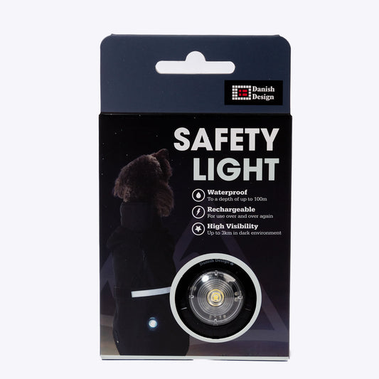 Danish Designs Dog Coat Safety Light White