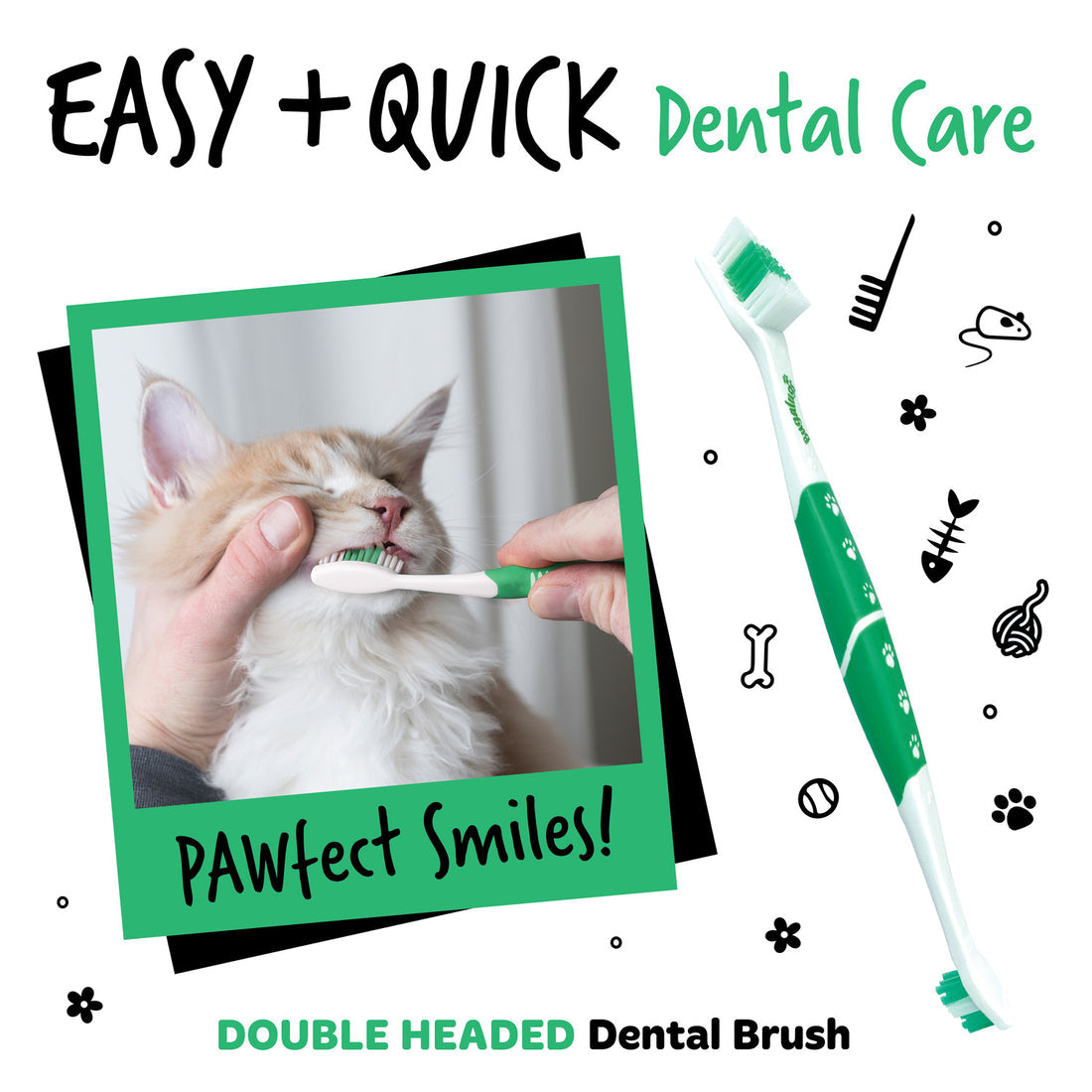 Bugalugs Double Ended Dental Care Toothbrushes for Dogs & Cats