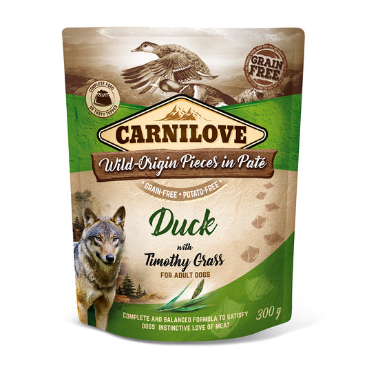 Carnilove Dog Food Pouch - Duck with Timothy Grass