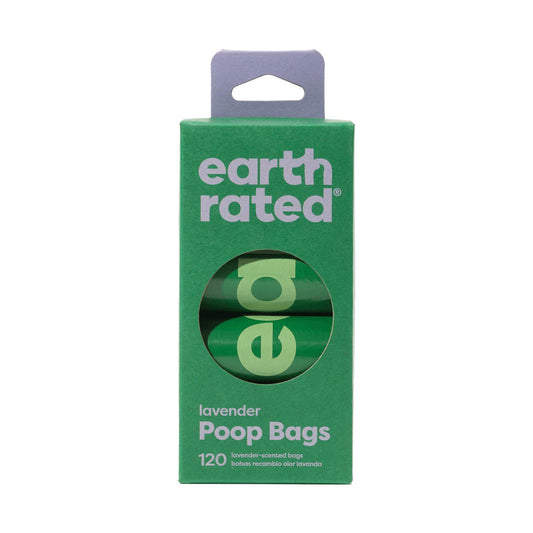 Earth Rated Poop Bags - 120 Bags on 8 Refill Rolls Lavender Scented