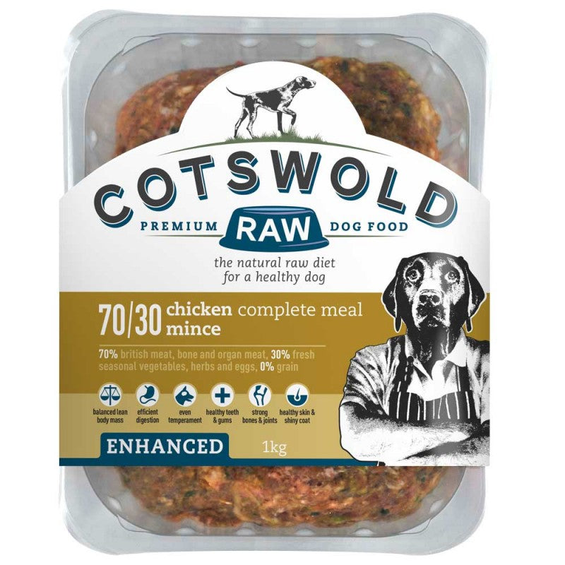 Cotswold Raw Enhanced Chicken Raw Dog Food 1kg Cotswold Raw