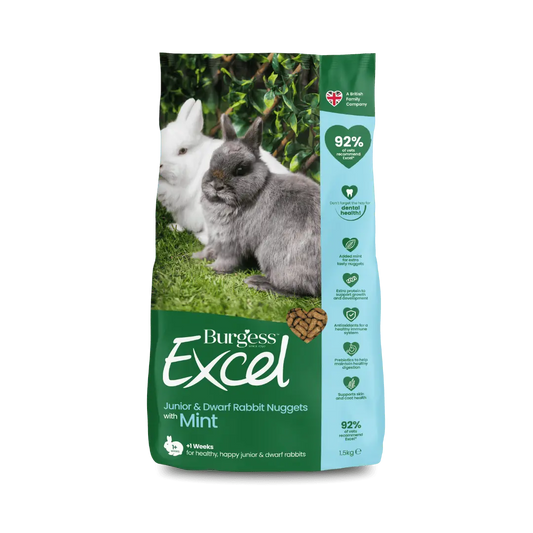 Burgess Excel Junior Dwarf Rabbit Nuggets With Mint 1.5kg