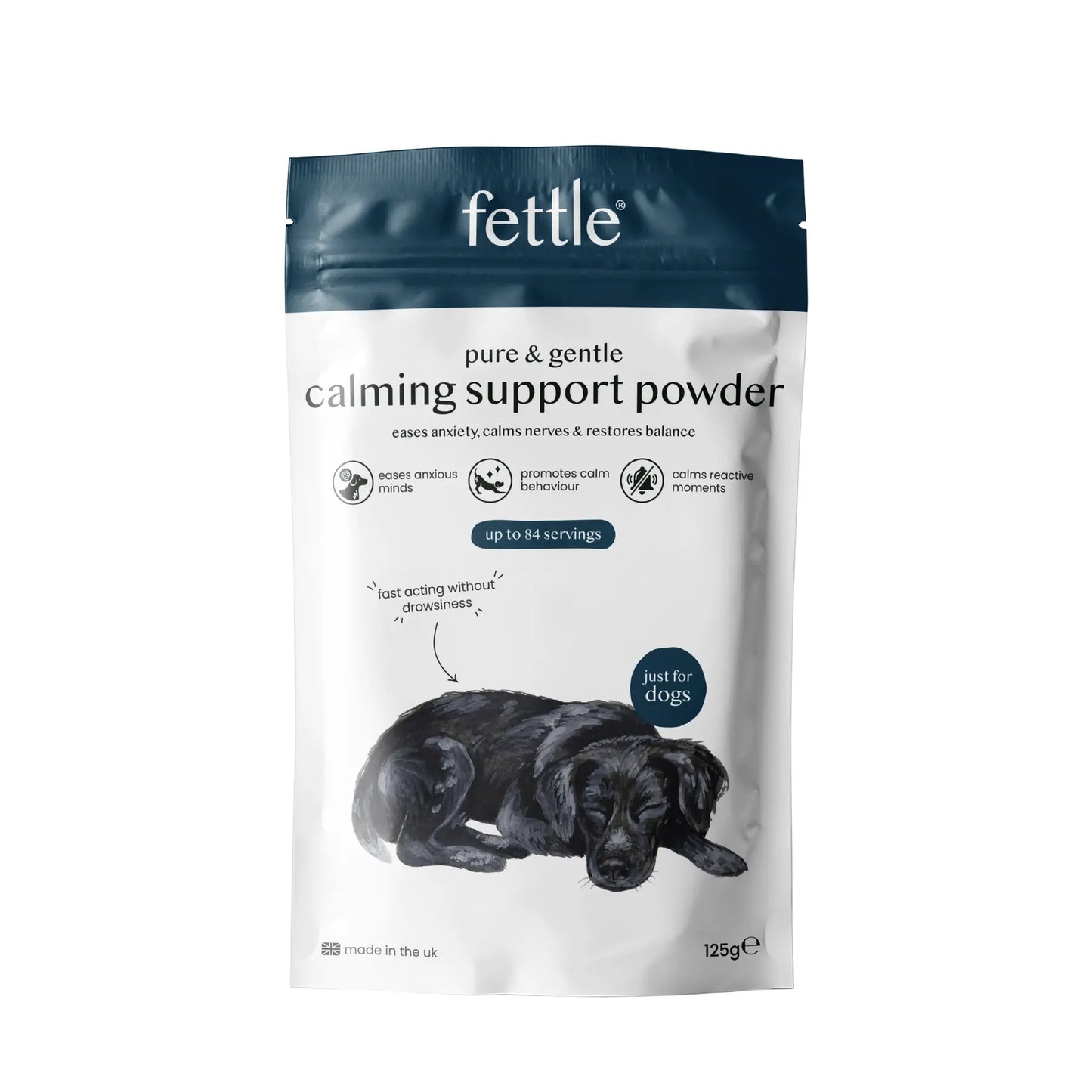 Fettle Pure & Gentle Calming Support Powder For Dogs 125g Fettle