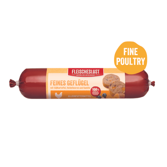 Fleischeslust Fine Poultry with sweet potato and chamomile 400g
