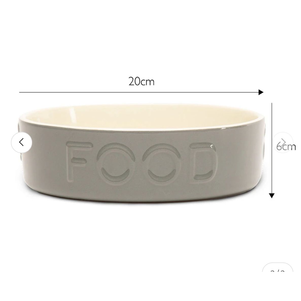 Scruffs classic slow feeder pet bowl 20cm grey