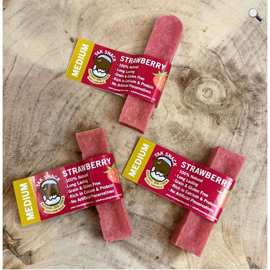 Nova Strawberry Yak Dog Chew Medium