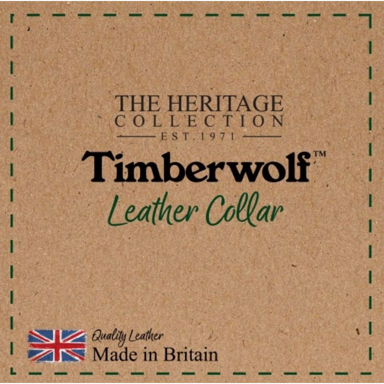 Ancol Timberwolf Leather Collar Blue 39-48cm Size 5 Origin Pets Longton