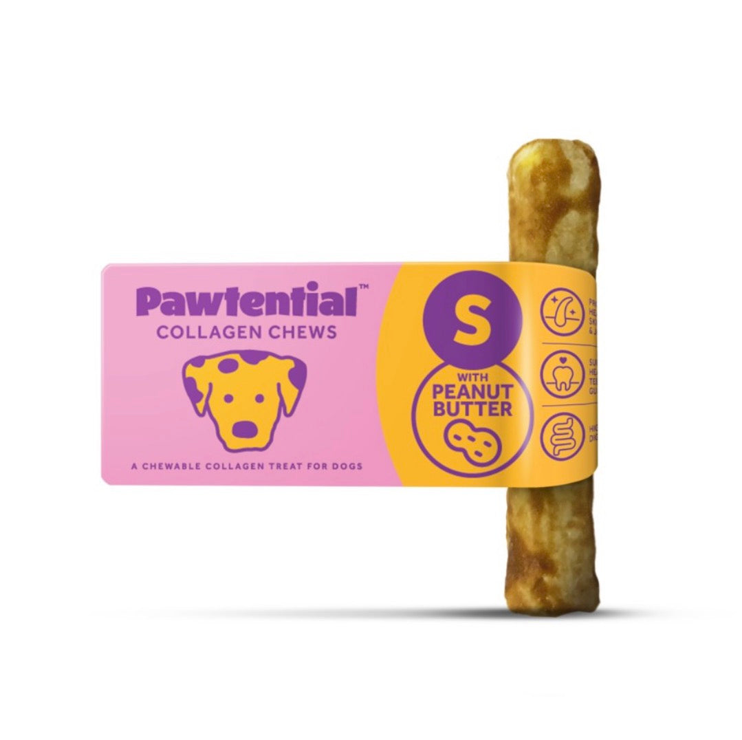 Pawtential Collagen Dog Chew Peanut Flavour Small 36g