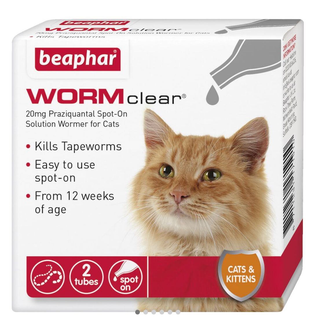 Beaphar Worm Clear Wormer For Cats And Kittens Spot On