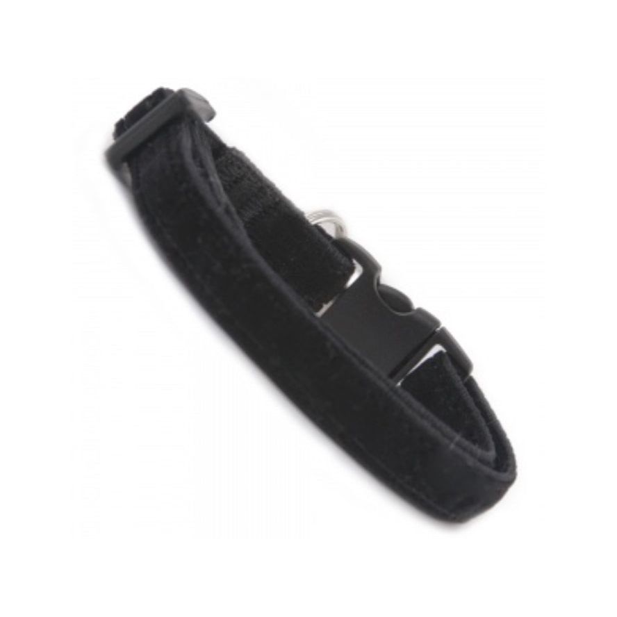 PPI Cat Collar Black Adjustable Velvet Material With Bell Origin Pets Longton