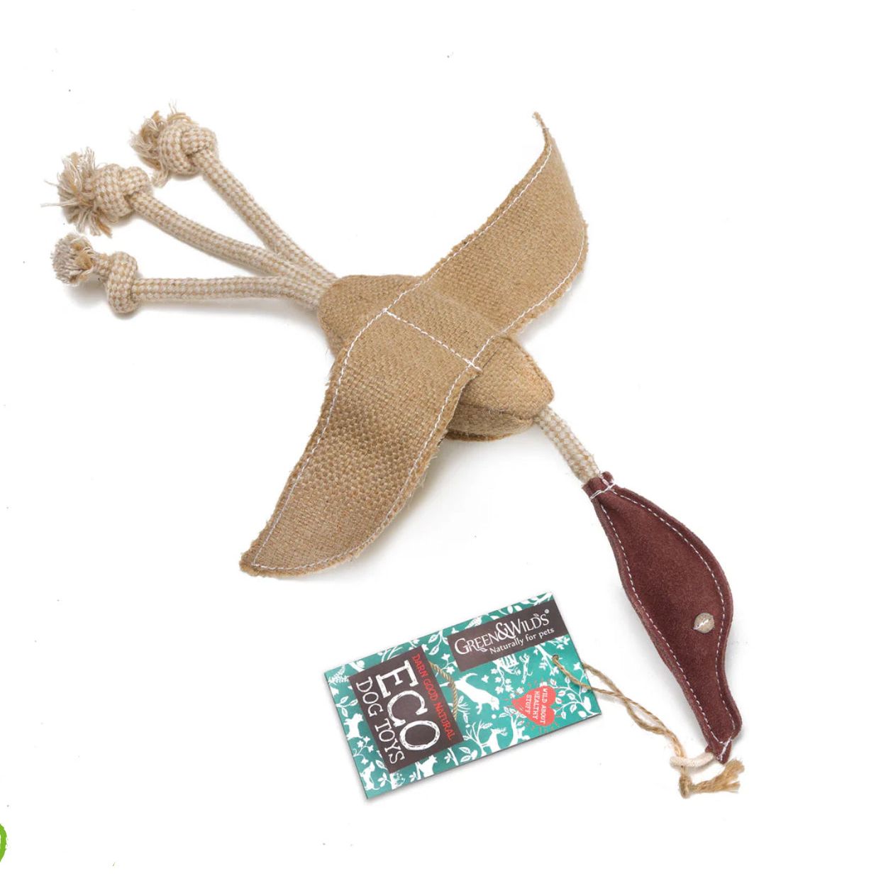 Green & Wilds Desmond the Duck Eco Dog Toy Green & Wild's