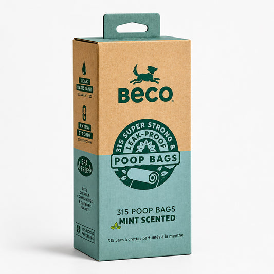 Beco Extra Large Poop Bags Mint Scented 21 Rolls 315 Bags