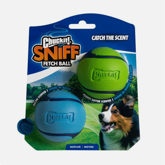 Chuckit Sniff Fetch Balls Duo Medium 2 Pack Dog Balls Origin Pets Longton