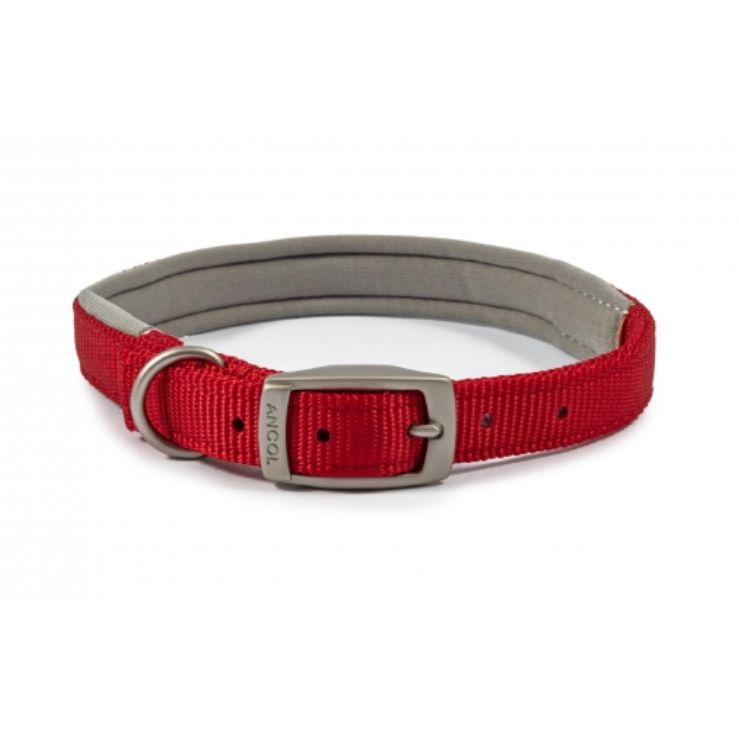 Padded Viva Collar Red 45-54cm Size 6