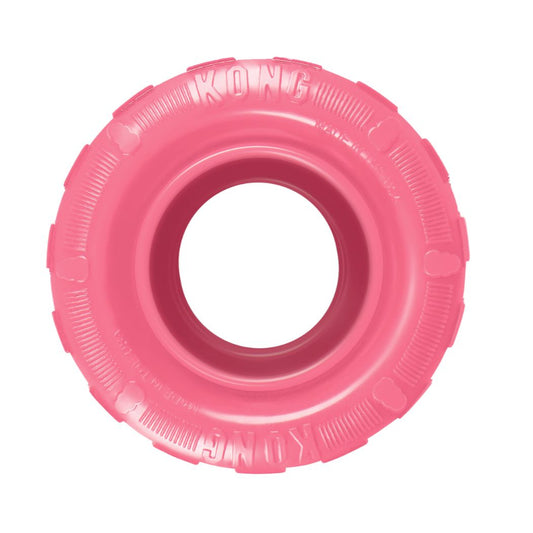 Kong Puppy Tyres Dog Toy - Medium Pink