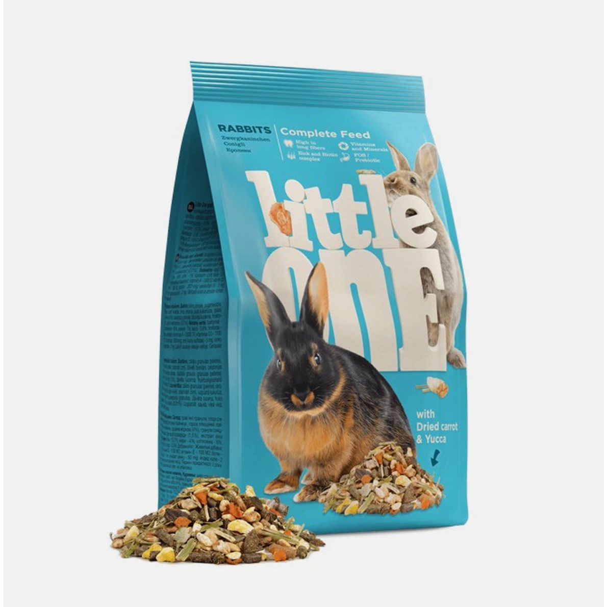 Little One Rabbit Complete Feed - with diced carrot & yucca - 900g