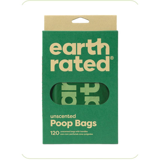 Earth Rated Poop Bags 120 Easy-Tie Handle Bags Uncented