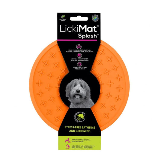 LickiMat Splash Orange 20cm For Dogs
