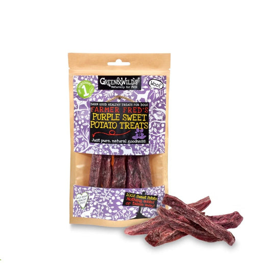 Green & Wilds Purple Sweet Potato Treats For Dogs 100g